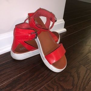 Cherry Red MIA Platform Sandals